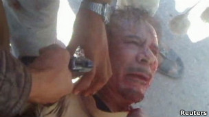 آخرین شلیک به قذافی