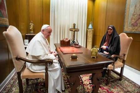 ديدار معاون رئيس جمهور ايران با پاپ