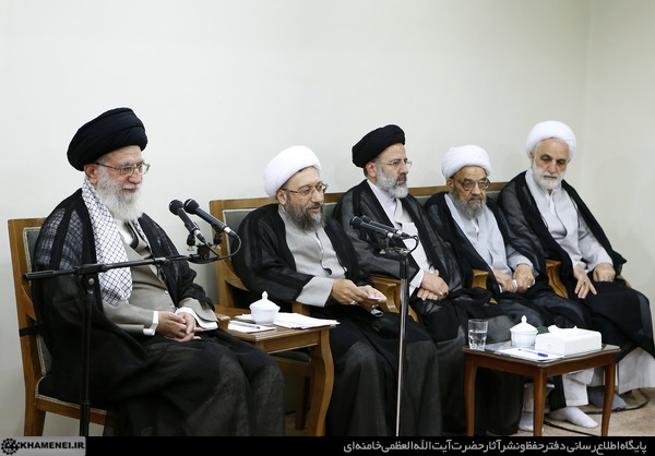 دیدار رئیس و مسئولان قوه قضائیه با رهبر انقلاب (عکس)
