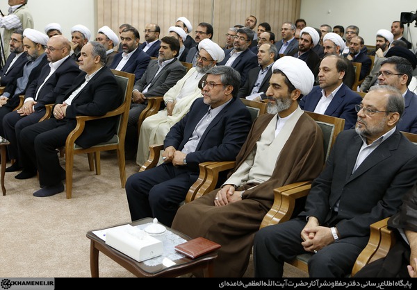 دیدار رئیس و مسئولان قوه قضائیه با رهبر انقلاب (عکس)
