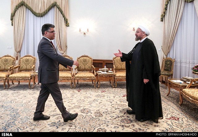 دیدار وزرای خارجه ونزوئلا ولبنان باروحانی (عکس)