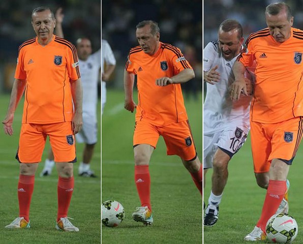 بازی اردوغان در یک تیم فوتبال (+عکس)