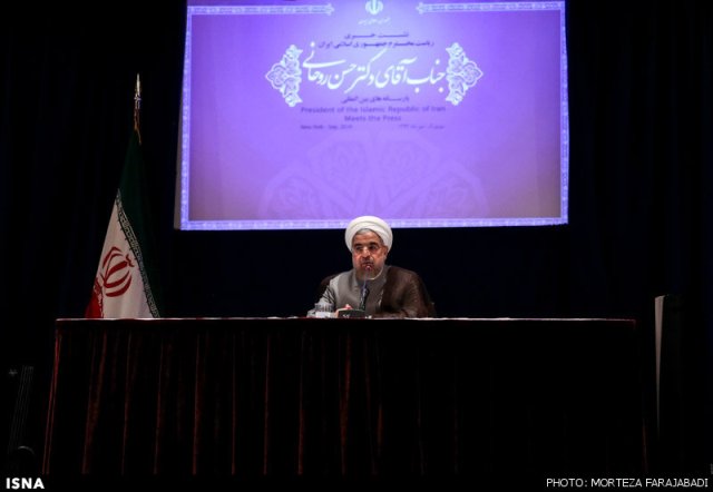 نشست خبری روحانی در نیویورک (عکس)