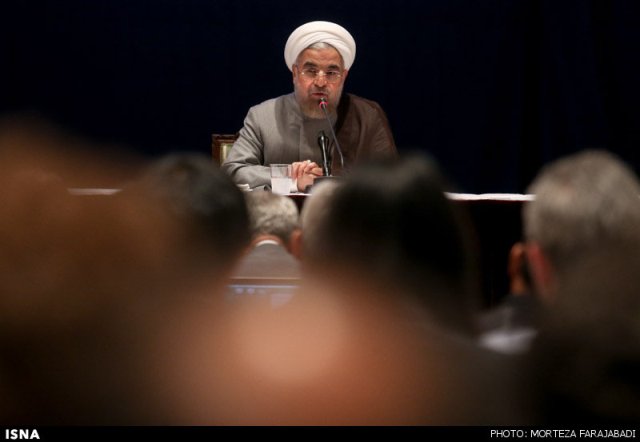 نشست خبری روحانی در نیویورک (عکس)