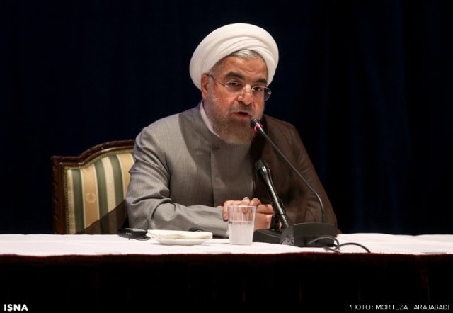 نشست خبری روحانی در نیویورک (عکس)