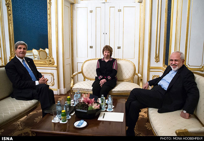 چهارمین دور مذاکرات سه‌جانبه ظریف، کری و اشتون (عکس)