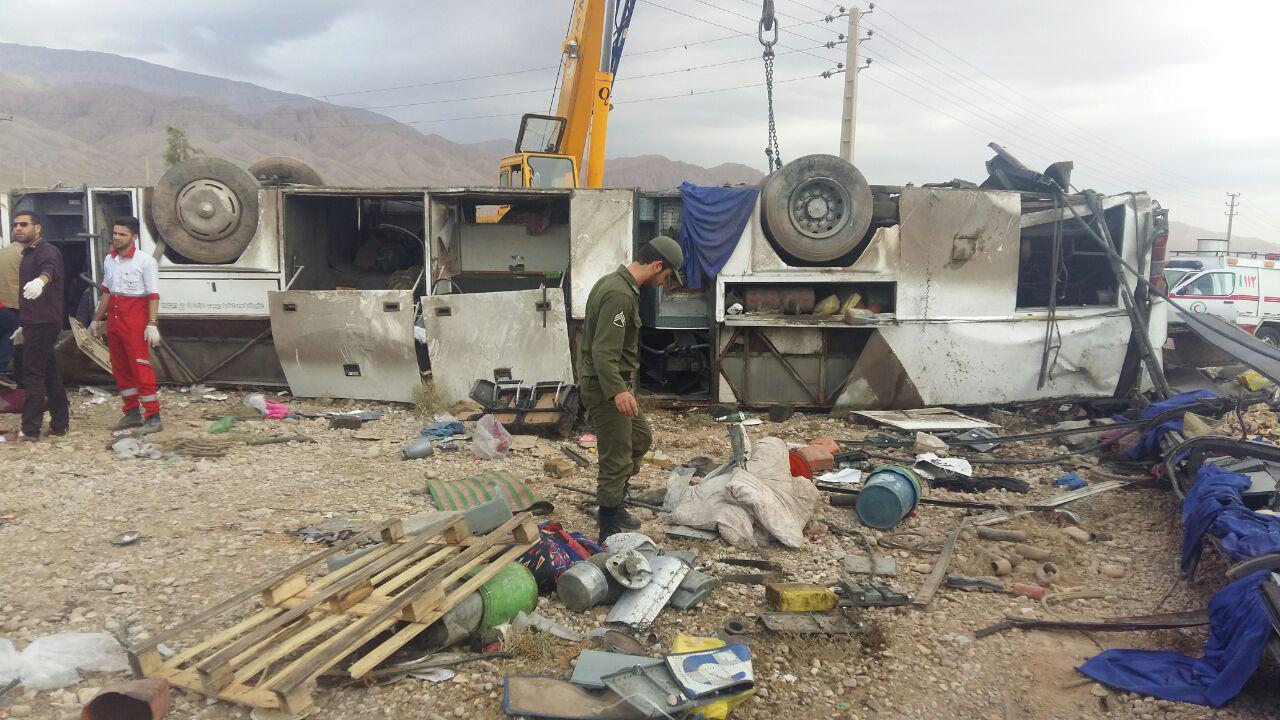 واژگونی اتوبوس در سمنان/ فوت 6 نفر