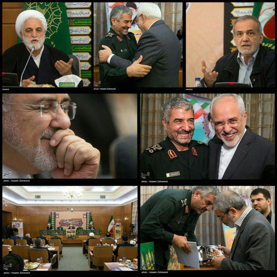 دیدار گرم ظریف با فرمانده کل سپاه (عکس)