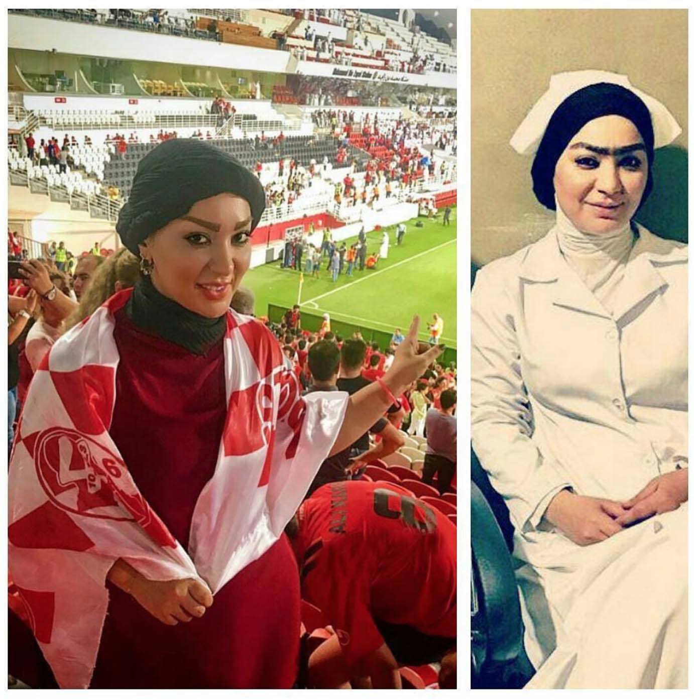 خانم بازیگر در استادیوم ابوظبی! (عکس)