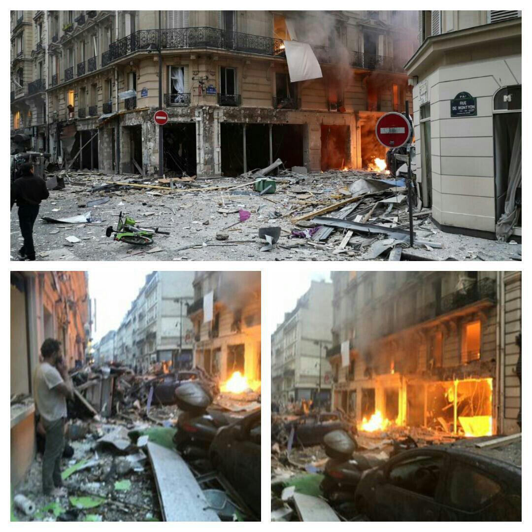 تصاویری از انفجار مهیب در پاریس