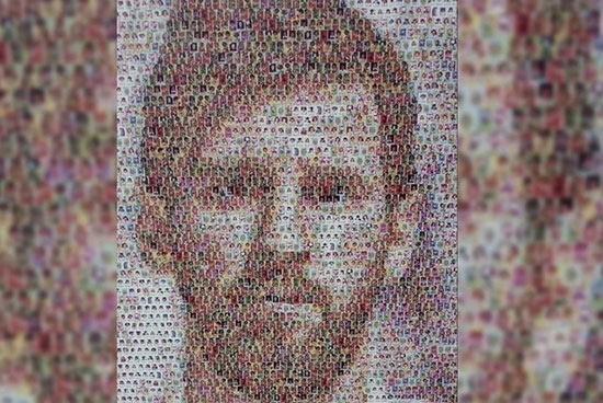 تصویر جالب از مسی در یک اثر هنری تصویر جالب از مسی در یک اثر هنری