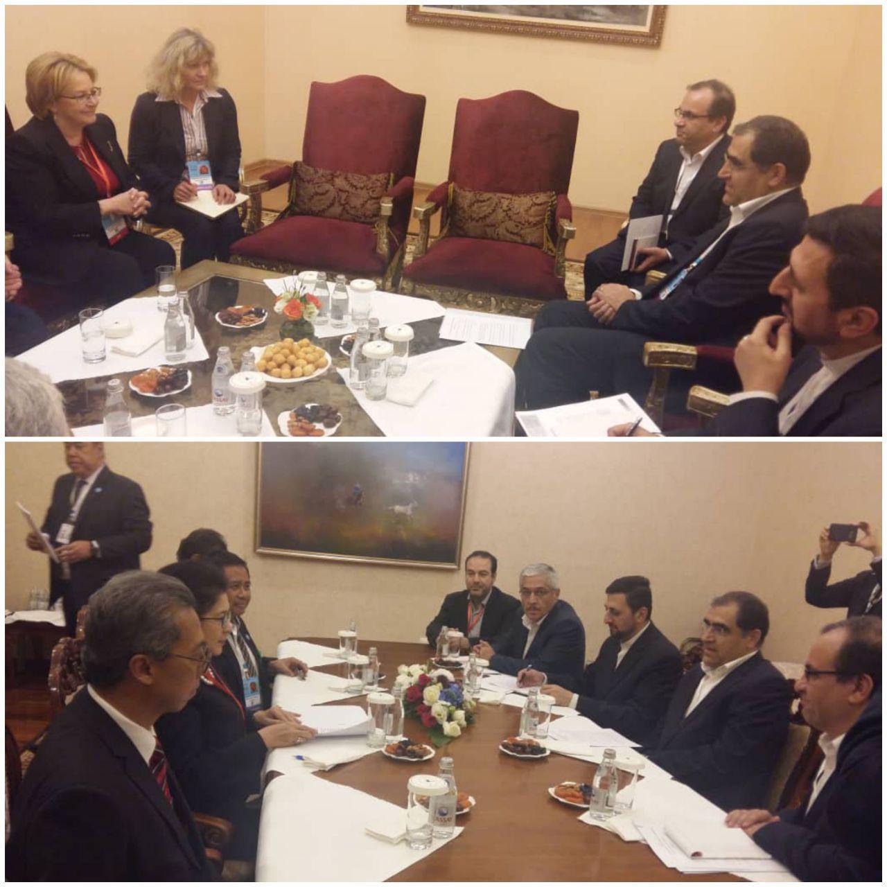 دیدار وزیر بهداشت با وزرای بهداشت هند، روسیه و اندونزی (+عکس) دیدار وزیر بهداشت با وزرای بهداشت هند، روسیه و اندونزی (+عکس)