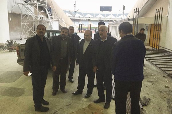 بازدید وزیر ورزش از مراحل آماده&zwnj;سازی استادیوم آزادی (+عکس)