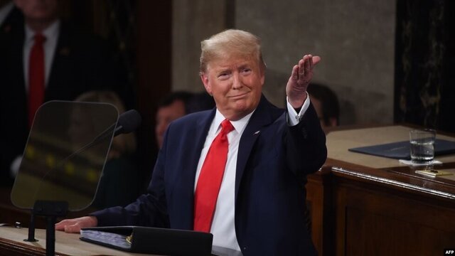 ترامپ در نطق سالانه خود وعده پایان جنگهای آمریکا در خاورمیانه را داد ترامپ در نطق سالانه خود وعده پایان جنگهای آمریکا در خاورمیانه را داد