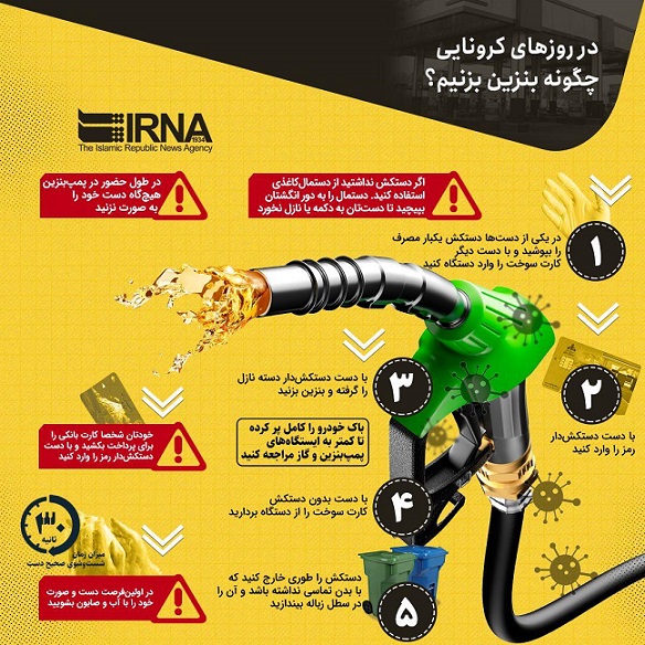 اینفوگرافیک | در روزهای کرونایی چگونه بنزین بزنیم؟