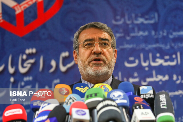 وزیر کشور: ۲۴ میلیون و ۵۱۲ هزار و ۴۰۴ میزان مشارکت در انتخابات دو اسفند