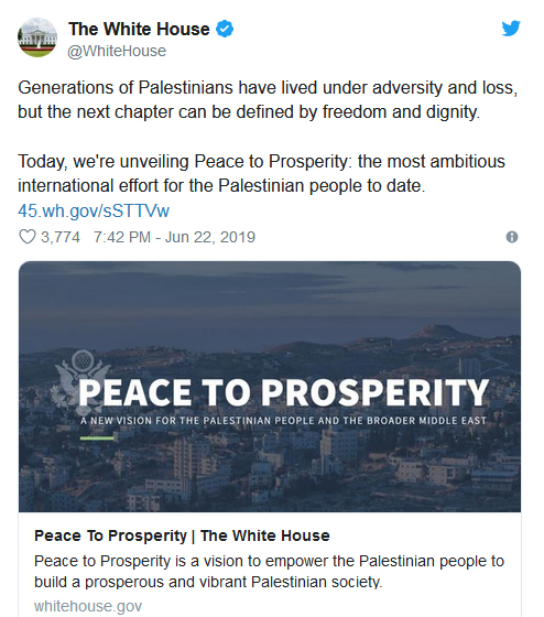 رونمایی از دستپخت داماد ترامپ برای فلسطینی&zwnj;ها