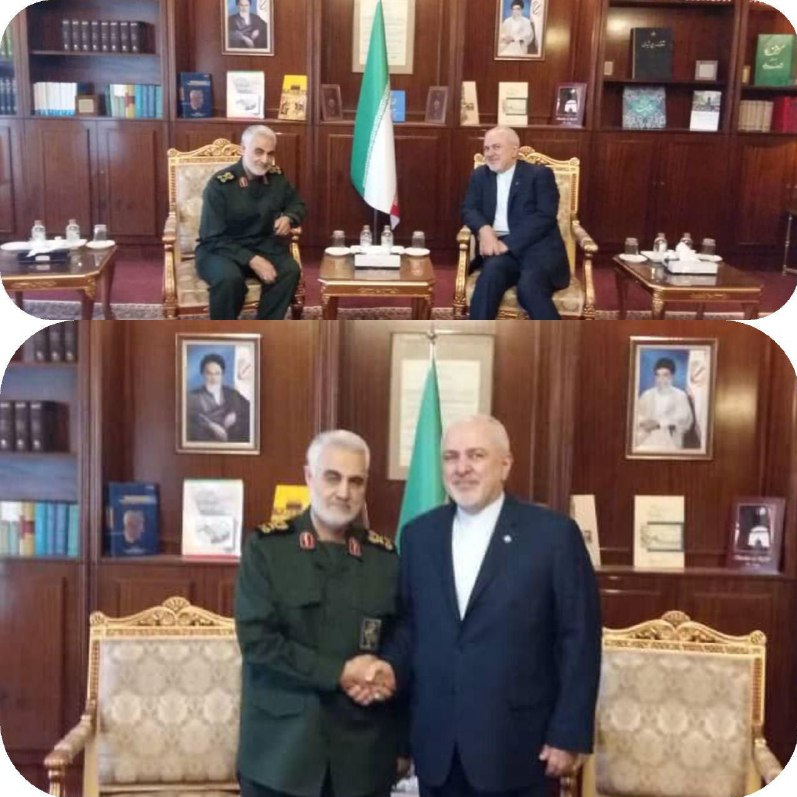 دیدار سردار سلیمانی با ظریف در وزارت خارجه (+عکس) دیدار سردار سلیمانی با ظریف در وزارت خارجه (+عکس)