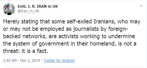 سفارت ایران در لندن ادعاهای مطرح شده علیه بعیدینژاد را رد کرد سفارت ایران در لندن ادعاهای مطرح شده علیه بعیدینژاد را رد کرد