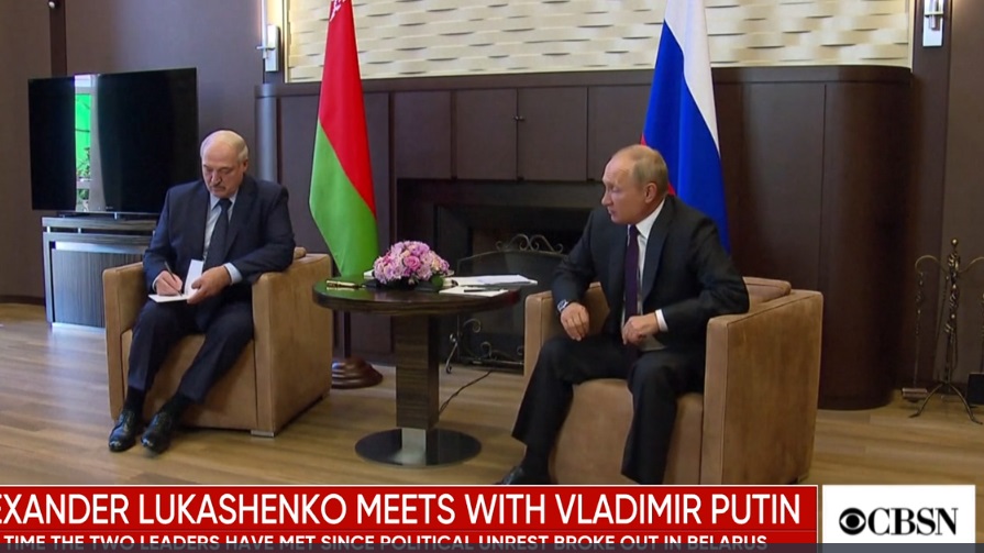 رفتار تحقیر آمیز رئیس جمهور بلاروس مقابل پوتین