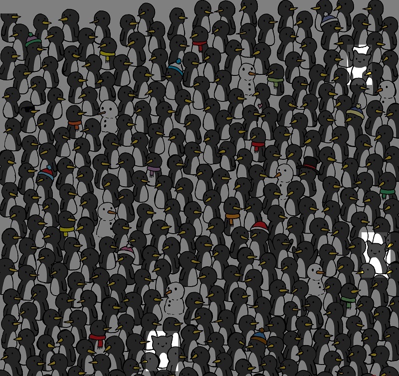 باشگاه مغز | گربه های پنهان را در کمتر از 10 ثانیه پیدا کنید!