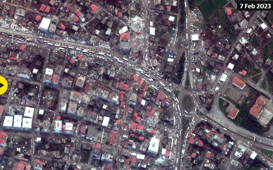 قبل و بعد از زلزله ترکیه و سوریه (عکس)