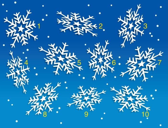 باشگاه مغز | دانه برف متفاوت را پیدا کنید