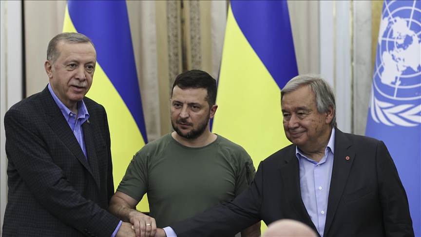 سفر اردوغان و دبیرکل سازمان ملل به اوکراین (+عکس)