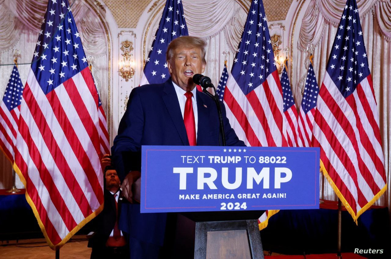 ترامپ اعلام کاندیداتوری کرد: جو بایدن تسلیم خواب می شود/ اقتصادمان را نابود کردند/ در مسیر عقبگرد و انحطاط هستیم