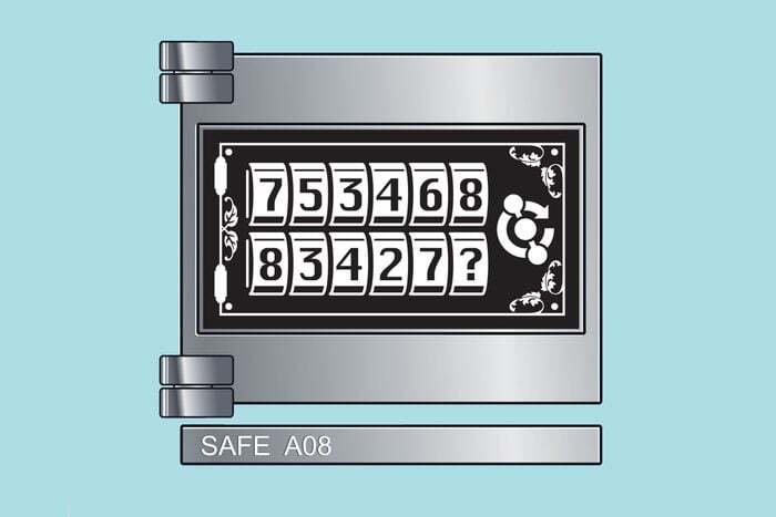 جای خالی رمز گاوصندوق را پر کنید