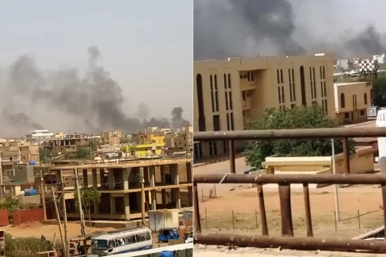 درگیری نیروهای نظامی در پایتخت سودان / استفاده از جنگ و تسلیحات سنگین/ آتش سوزی در فرودگاه / تلاش برای کنترل حکومت
