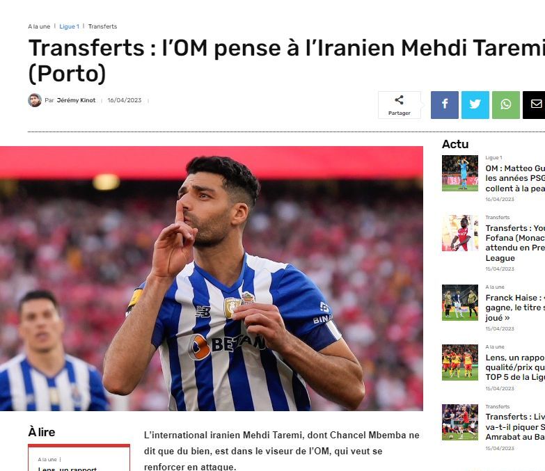 پیشنهاد تیم فرانسوی به طارمی