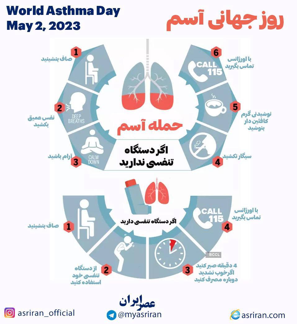2 می روز جهانی آسم (اینفوگرافیک)